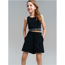 Комплект трикотажный для девочек: джемпер (футболка), шорты