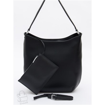 Сумка женская кожаная 1020M black  Polina&Eiterou в Новосибирске