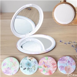 Зеркало карманное 7 см Цветы / MX-230 /уп 60/720/OPP