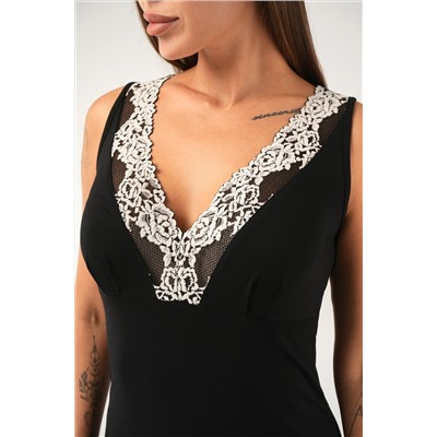 Женская сорочка из вискозы с кружевом Happyfox