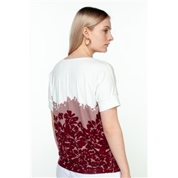 Туника  3173/04/Бордовый, бежевый