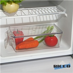 Контейнер для холодильника с крышкой и ручкой RICCO, 32×14,5×10 см