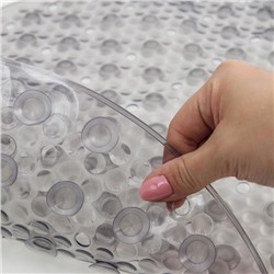 Набор для ванной SAVANNA «Селест», штора 180×180 см, ковёр 38×69 см, серый