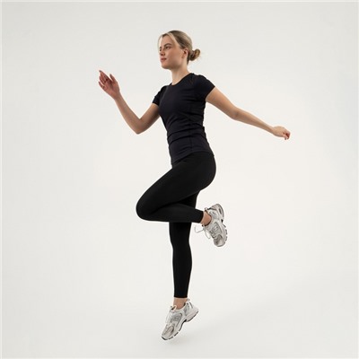 Футболка со вставками женская Resport, бифлекс, размер 42 (XS), чёрная