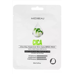 MEDIBEAU Маска тканевая для лица с экстрактом центеллы / One Day Essential Skin Care Mask Pack Cica, 20 мл KRISTALLER, 1118761