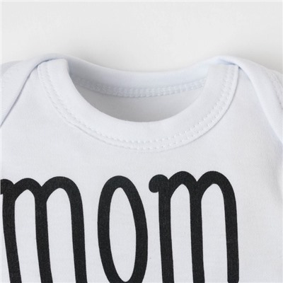 Боди детское «Крошка Я» Mum+Dad, рост 86-92 см, белое