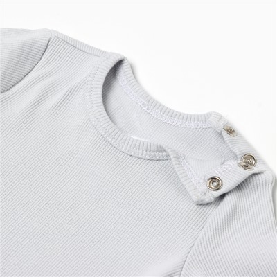 Комплект боди детских MINAKU: Basic Line BABY, рост 62-68 см, светло-серый, графит