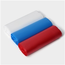 Набор мешков для мусора Доляна, 3 рулона, 60 л, 18 мкм, 55×64 см, ПНД, 20 шт.