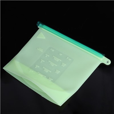 Пакет силиконовый для хранения с герметичной застежкой 1000 мл / HR-102 /уп 100/