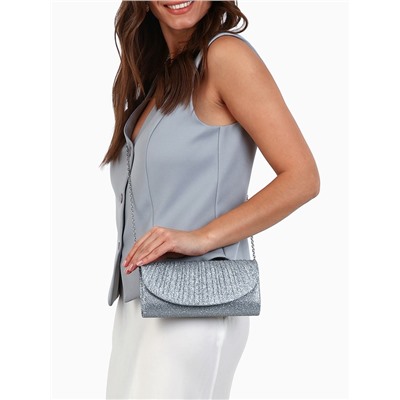 Сумка женская на магните, серебристая