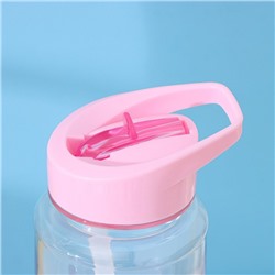 Бутылка для воды Доляна «Спорт», с трубочкой, 700 мл, 23.5×7.5×8.5 см, пластик, МИКС