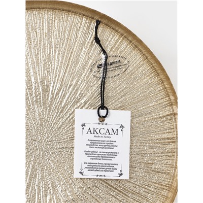 Блюдо для торта «Кувшинка», d=21 см, на ножке, стекло, золотистое