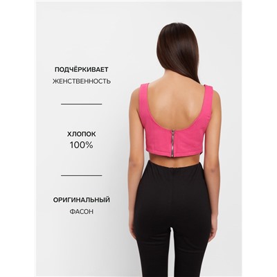 Корсет женский джинсовый MIST: Denim, размер 48, розовый