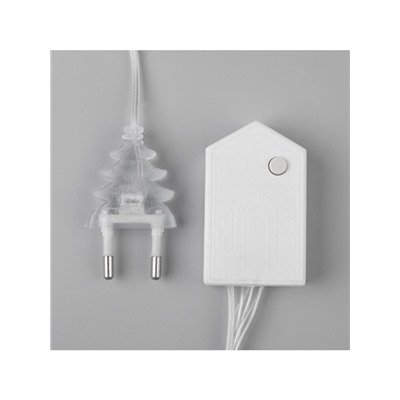 УЦЕНКА Гирлянда «Нить», 20 м, IP20, 200 LED, 220 В, 8 режимов, прозрачная нить, свечение белое