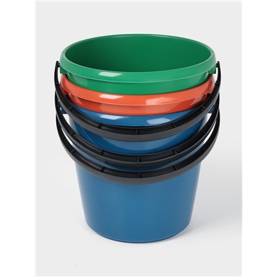 Ведро хозяйственное, 10 л, d=29 см, h=28 см, пластик, МИКС