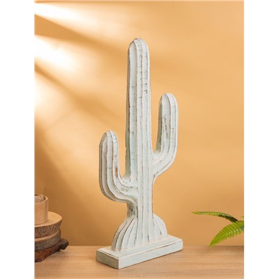 Сувенир «Кактус», 24×9×54 см, дерево, голубой