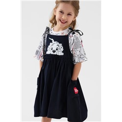 Комплект трикотажный для девочек: сарафан, фуфайка (футболка) PLAYTODAY, 1243225