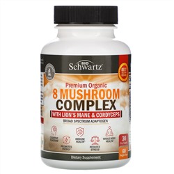 BioSchwartz, Premium Organic 8 Mushroom Complex , 60 Veggie Caps