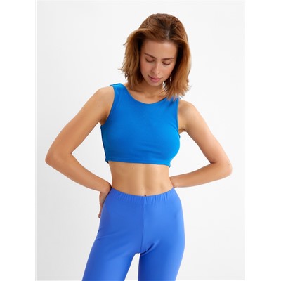 Топ с сеткой женский MINAKU: Casual Collection, электрик, размер 46