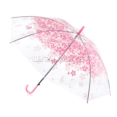Зонт детский "Красивые цветы" (54см.)  розовый