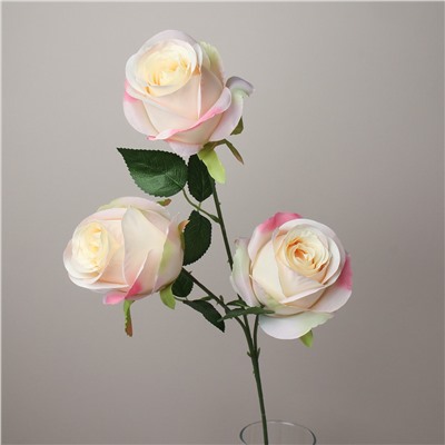 Цветок искусственный Роза букет 66 см 3 головы / HJY-4 /уп 2/400/