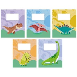 Тетрадь  12л  2 класс узкая линия "Динозаврики" (Универсальная плашка) ТЛУ128989 Listoff