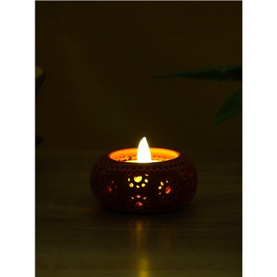 Подсвечник, 8.5×8.5×4 см, керамика, МИКС