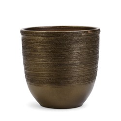 УЦЕНКА Горшок для цветов «Черное золото», 5 л, керамика, коричневый