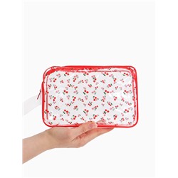 Косметичка для бассейна «Вишня», с ручкой, на молнии, пвх, прозрачная