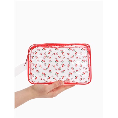 Косметичка для бассейна «Вишня», с ручкой, на молнии, пвх, прозрачная