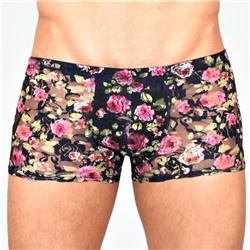 Мужские сетчатые трусы-боксеры с розами Rose Boxer