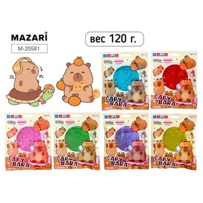 Слайм КАПИБАРА 120г ассорти, зип-пакет M-20581 Mazari