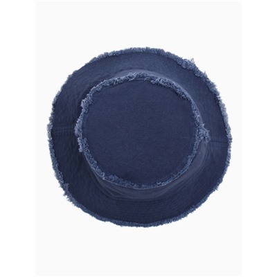 Панама женская джинсовая MINAKU с необработанными краями, синяя, размер 56-58