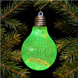 Набор новогодних украшений "Блестящие лампочки" (4шт х 10,5см)