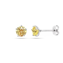 Серьги из серебра крайола циркон, Гвоздики3