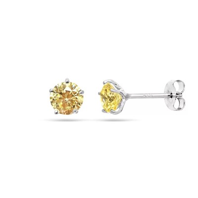 Серьги из серебра крайола циркон, Гвоздики3