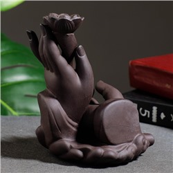 Подставка для благовоний TAKE IT EASY «Руки», набор благовоний конусы, стелющийся дым, 14×11 см