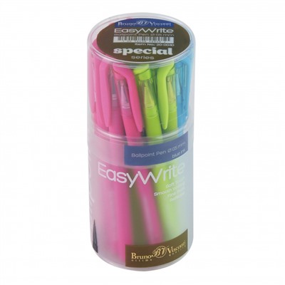 Ручка шариковая 0.5 мм "EasyWrite.SPECIAL" синяя (4 цвета корпуса) 20-0040 Bruno Visconti