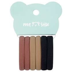 Резинка для волос 6 шт горчичные, каштановые, черные MS_60538 (369177) MESHU