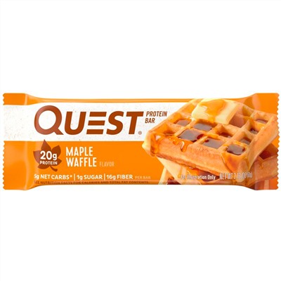Quest Nutrition, Protein Bar, вафли с кленовым сиропом, 12 батончиков, 2,12 унции (60 г)