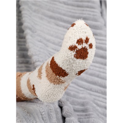 Носки женские флисовые р. 35-40 Лапки новогодний № 2 / MNZ-19/2 /721638