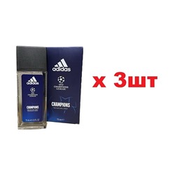 Adidas Душистая вода 75мл Champions league муж 3шт