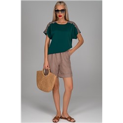 Блузка Келли (кружево/изумруд)