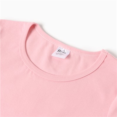 Футболка женская О-образный вырез, цвет светло-розовый, размер 50