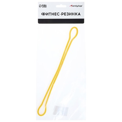 Фитнес-резинка ONLYTOP, 30×0.64×0.5 см, нагрузка 20 кг, цвет жёлтый
