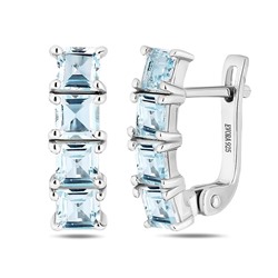 Серьги, топаз, София