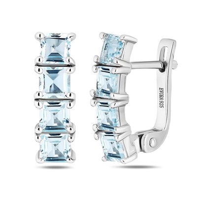 Серьги, топаз, София