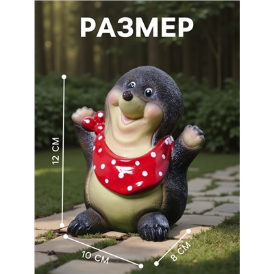 Садовая фигура из полистоуна «Крот», 12×8×10 см