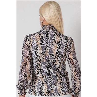 Блузка женская  7059/23/Бежевый, черный