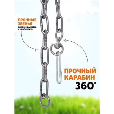 Цепь для привязи собак, 3 м, калибр 6×27 мм, черная